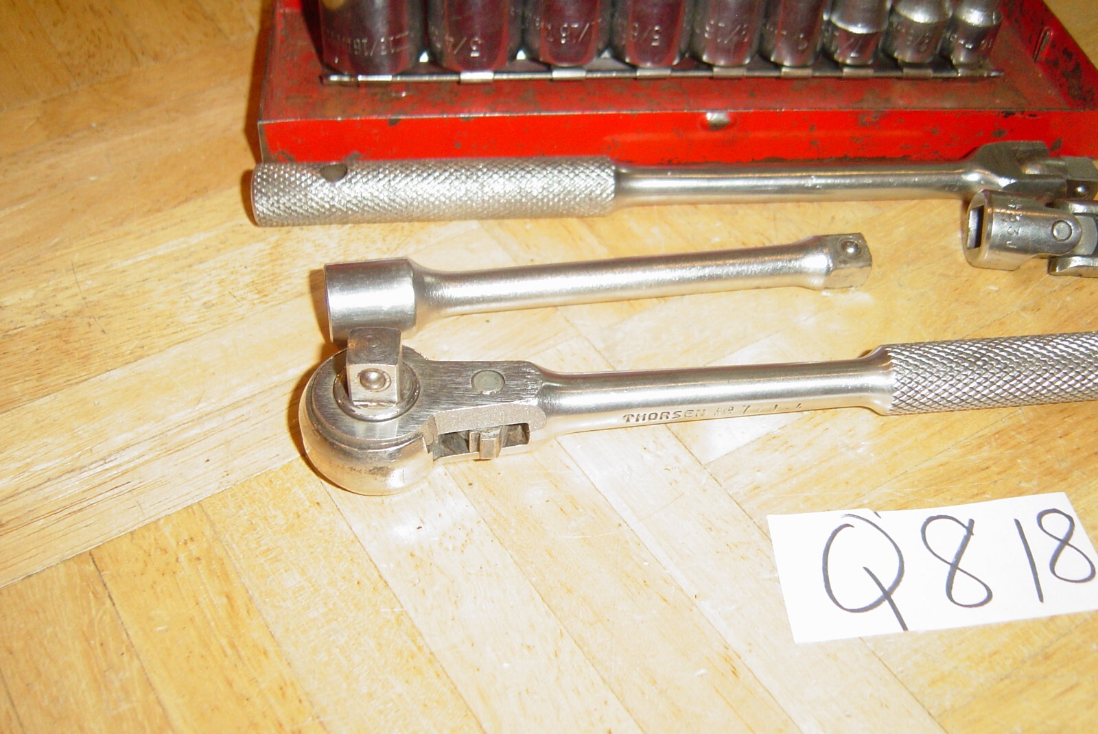 THORSEN TOOLS 3/8 DRIVE SOCKET SET, RATCHET, BREAKER BAR, EXTENSION