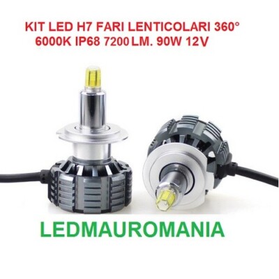 Kit Lampadine LED H7 KOYOSO 90W 16000LM - Per Fari Lenticolari Auto, 6500K Bianco Freddo 12V - Foto 5