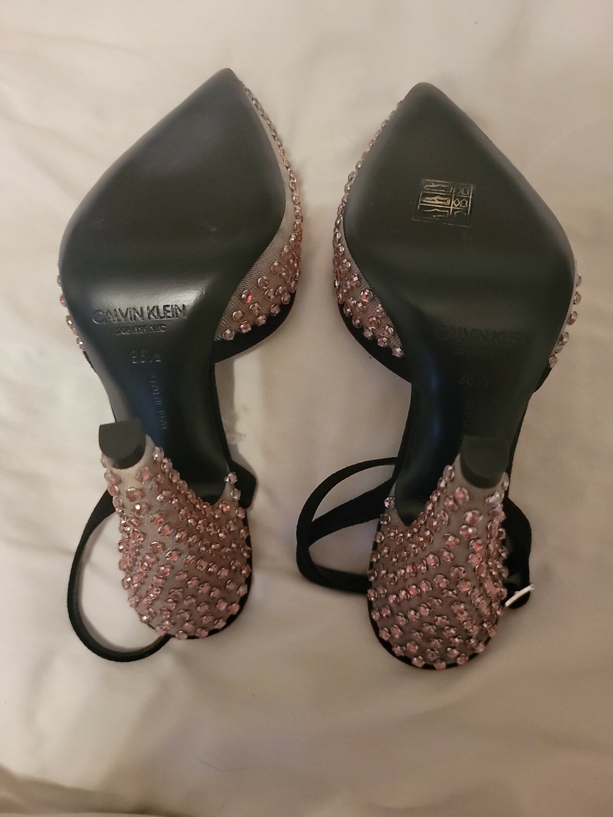 NEW Calvin Klein 205W39NYC Kaileah Pink Natural Crystal Pumps Sz 6.5 RARE 36.5 image 9