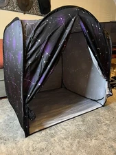 Privacy MINI POP Bed Tent CONSTELLATION Space Black/Purple 39" X 36" X 42"  NEW