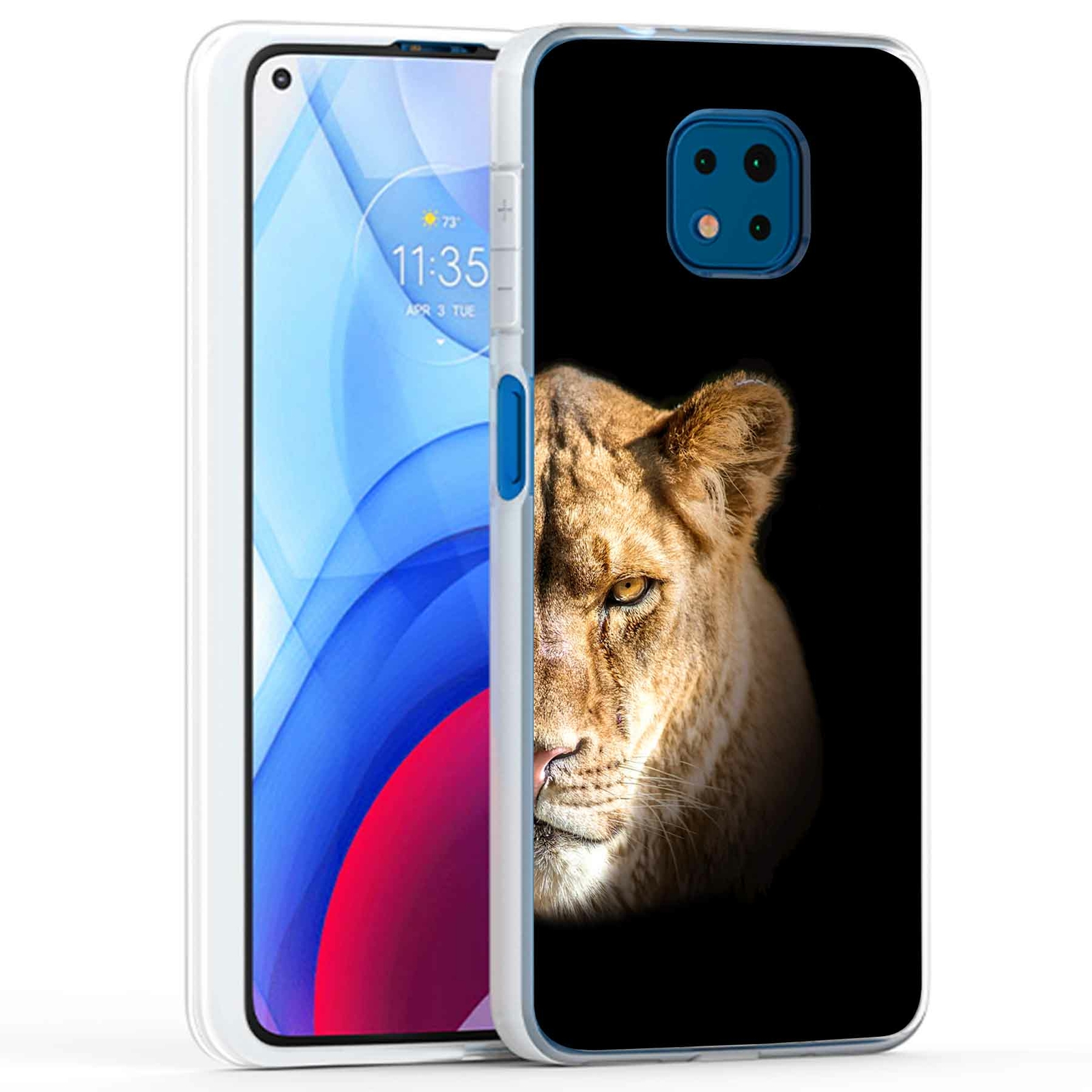 Phone Case Cover for Motorola Moto G Power 2021,Lion Photo Print, USA
