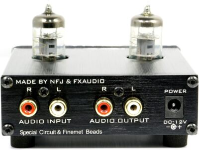 美品　fx-audio TUBE-01J FX-AUDIO TUBE-01J Silver Tube Preamp Line Amplifier NFJ