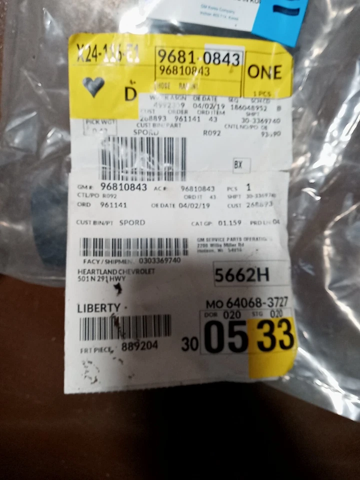 Manguera de entrada de radiador superior genuina GM 96810843 2009-11 Aveo/AVEO5. 3G Foto 3 de 4