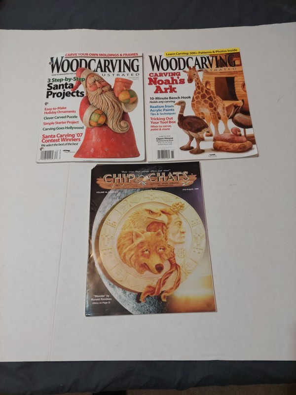 Woodcarving Illustrated Holiday 2007,Winter/Spring 2016,Chip Chats July Aug 1999