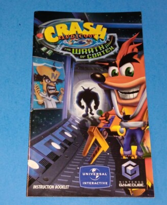 CRASH BANDICOOT WRATH OF CORTEX Nintendo Gamecube Instruction Book
