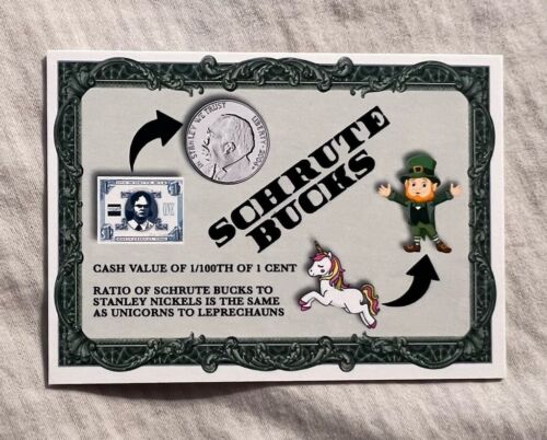 Patch Card Personalizzata Dwight Schrute The Office Rookie Dunder Mifflin Mini Buck WR10 - Foto 2 di 2