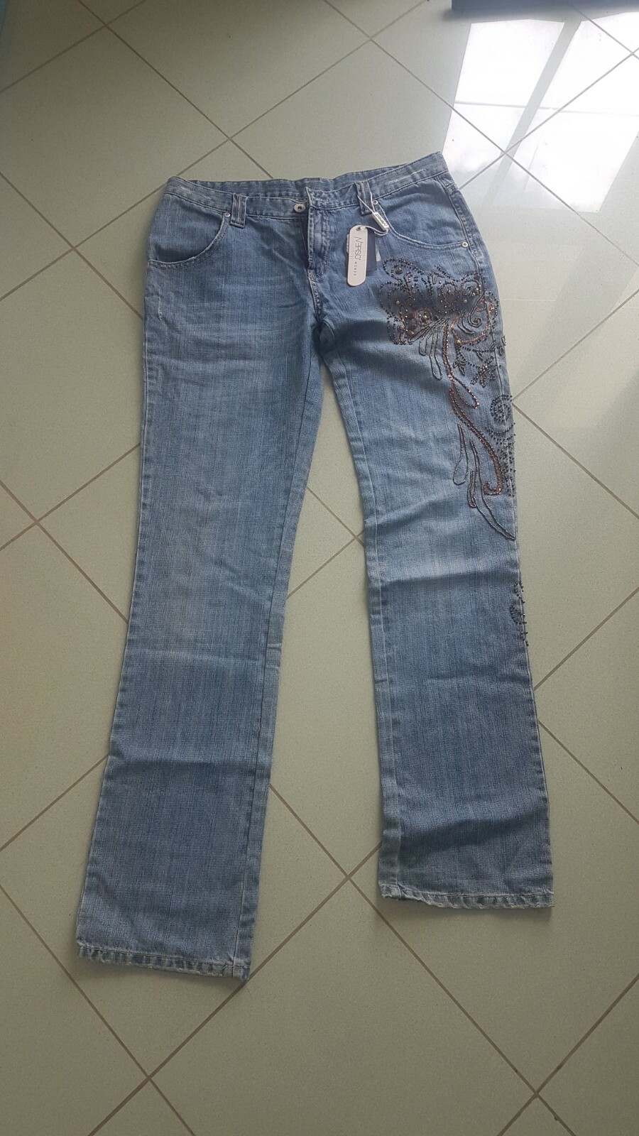 Jeans donna con brillantini eBay