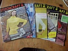 Five Vintage 1960s Stitchcraft Knitting Sewing & Craft Magazines