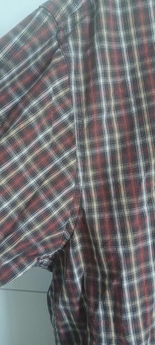 C.E. Camisa tejida con botones Schmidt Workwear para hombre talla 2XL marrón a cuadros, un bolsillo - Imagen 7 de 10