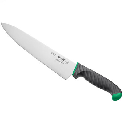Schraf 10'' Chef Knife with Green TPRgrip Handle, NSF Listed