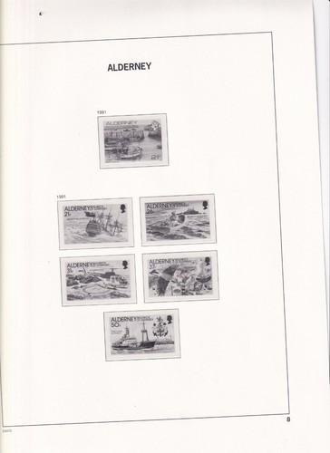 ALDERNEY DAVO 1 SG ALBUM & SLIPCASE 1983 - 2007 46 PAGES A1-33, B1-13 NO STAMPS - Picture 9 of 24