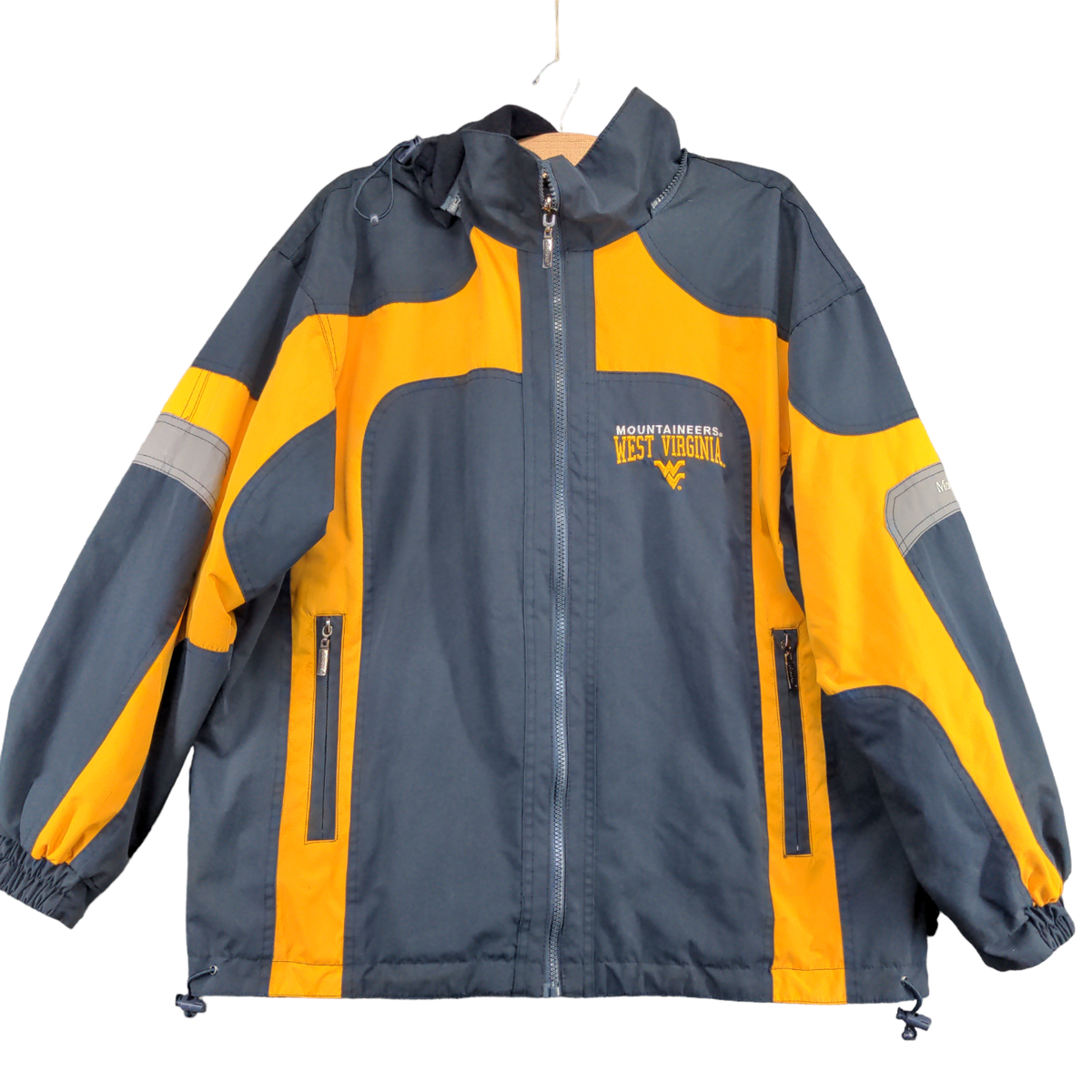 Cheneral Men's West Virginia Mountaineers Reversible Jacket Blue