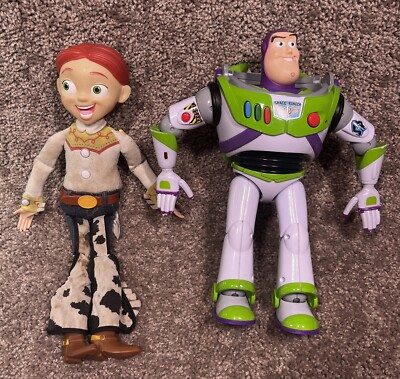 Vintage 1995 Toy Story Thinkway Buzz Lightyear & Vintage Talking Jessie