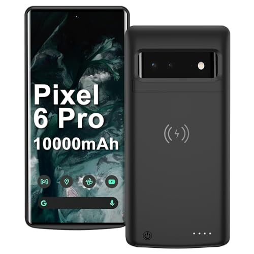 Custodia per batteria 10.000 mAh per Google Pixel 6 Pro 6.7", custodia (H8X)