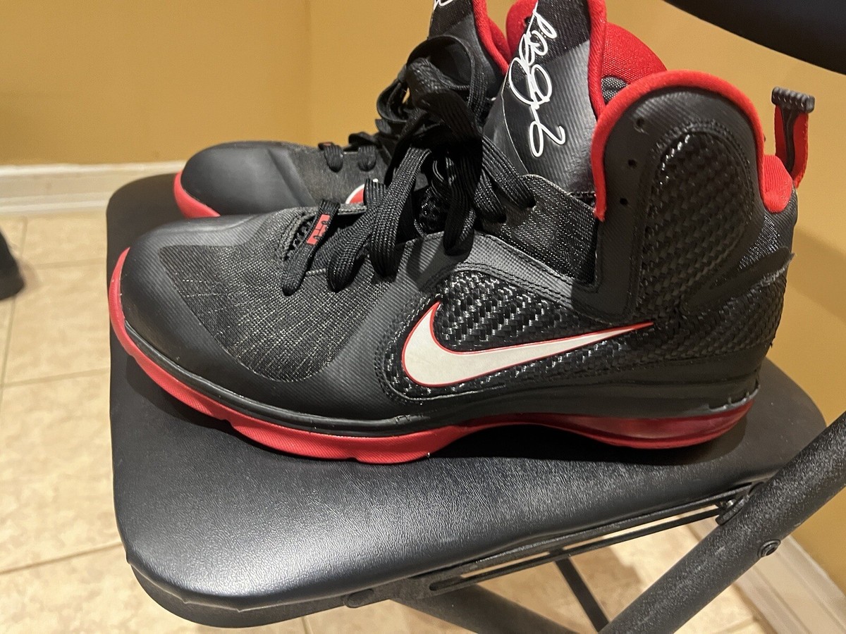 Size 11 - Nike LeBron 9 Black White Red 2012 | eBay