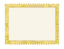15-Pack Gartner Studios Gold Foil Certificate Paper – Award, Diploma, Graduation