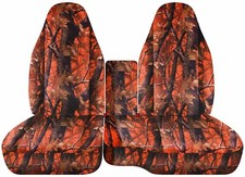 Front Set 60-40 Seat And Console Covers Fits Chevy S10 Truck 94-04 Camouflage