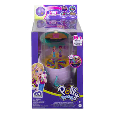 HCG23Polly Pocket Doppelspaß Rollschuhdisco Schatulle NEU & OVP