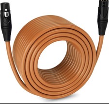 LyxPro Microphone 250 feet XLR Cable, Male to Female, 3 Pin Mic Cable, Orange
