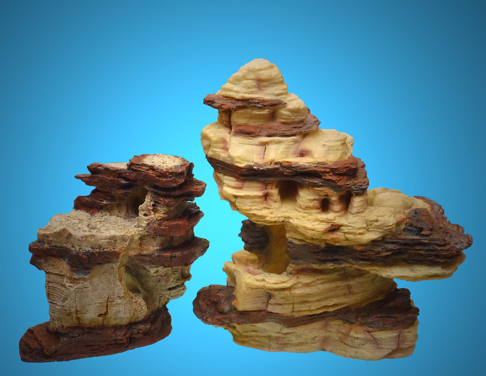 Aquarium Versteck-Set 15-teilig - Naturhöhlen Aus Cholla, Catappa & Buddhanuss