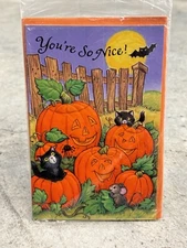 American Greetings Halloween Vintage Greeting Cards 3 Pack Friendship Pumpkin