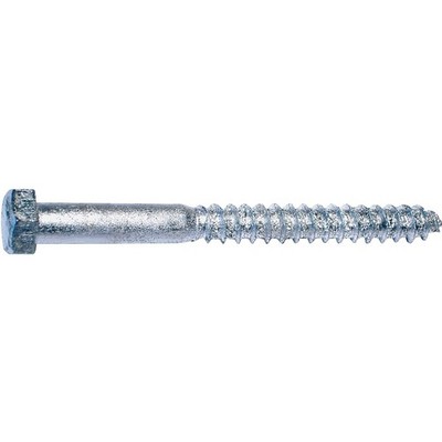 Midwest Fastener 05598 Lag Screw, 1/2 in Thread, 5 in OAL, 2 Grade, Galvanized