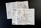 TMNT Killer Bee 1990 Playmates 5635 Vintage Blueprint & Sewer Map Inserts