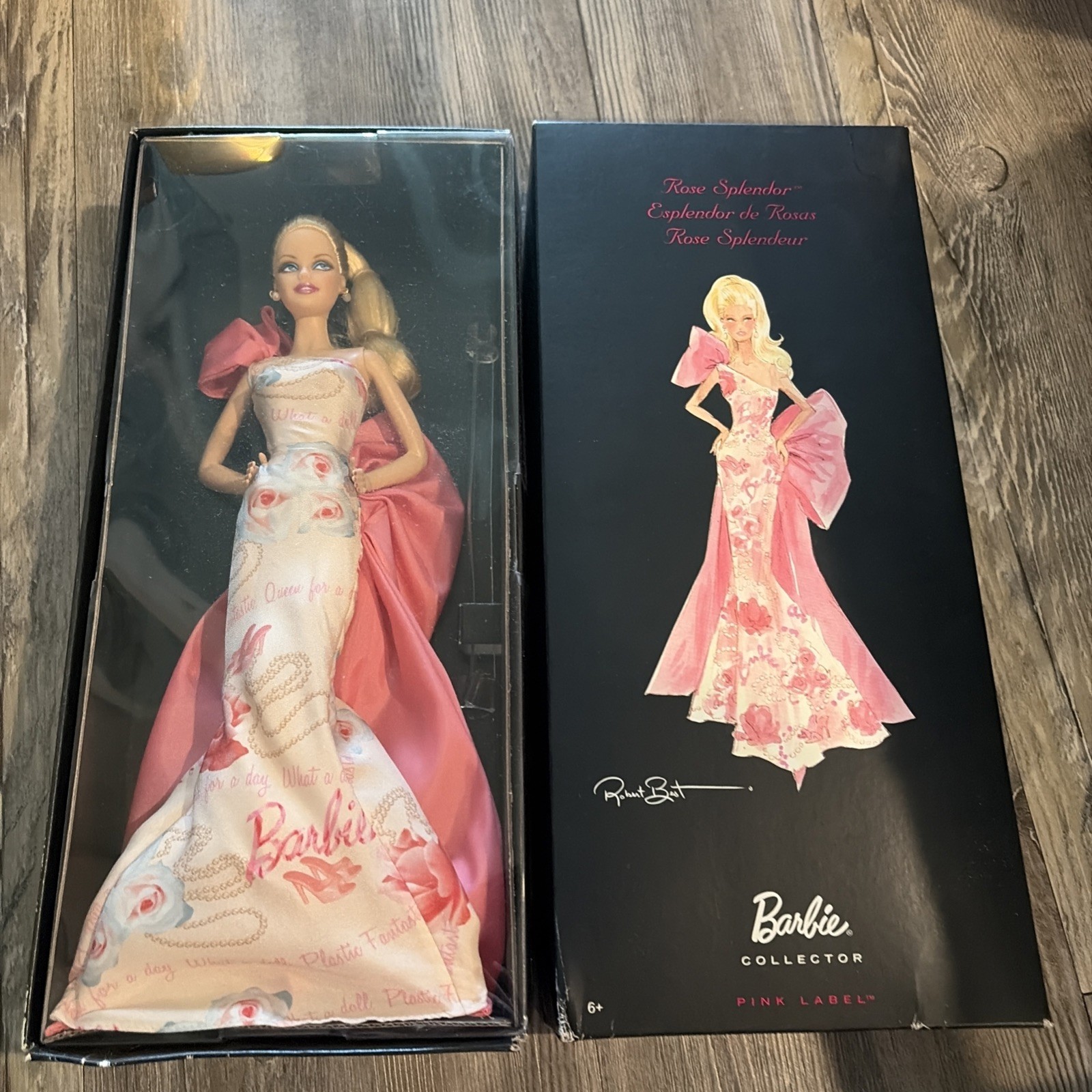 VTG Mattel 2010 Pink Label Barbie ROSE SPLENDOR for Avon NRFB Robert Best