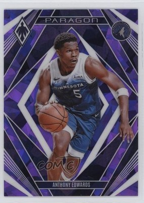 2023-24 Panini Phoenix Paragon Purple Ice 12/25 Anthony Edwards #9 hs9