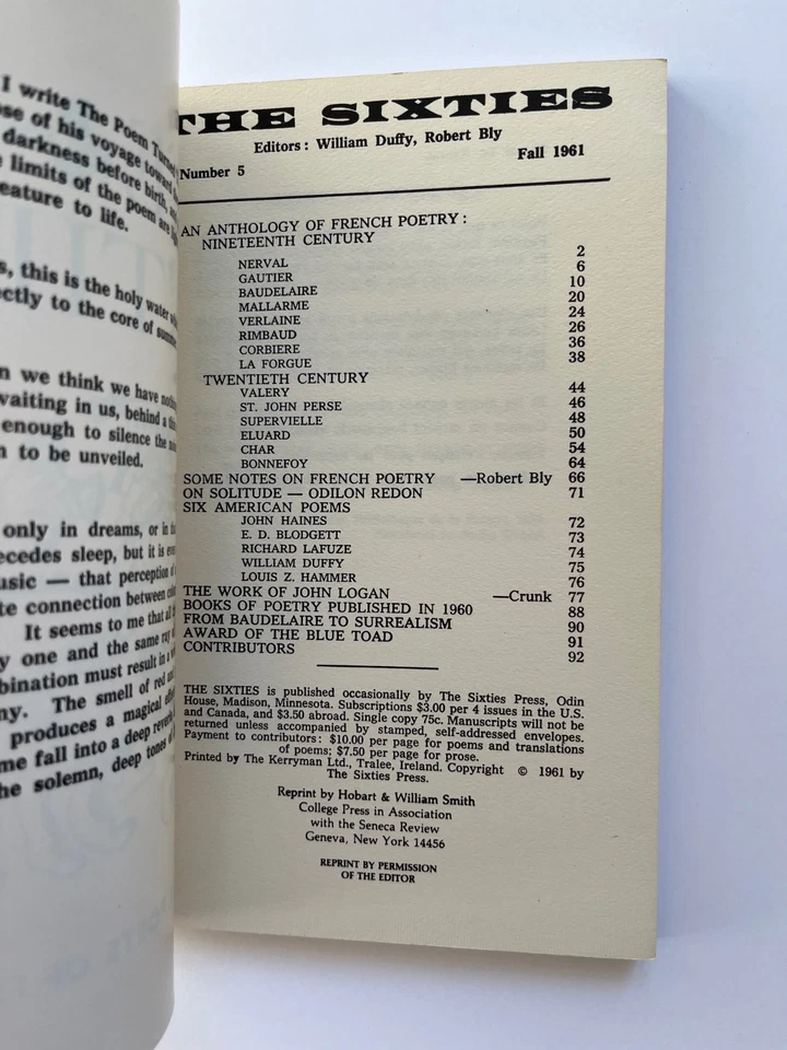 THE SIXTIES Five Fourteen Poets of France Fall 1961, rimbaud nerval eluard char - Image 4 of 4