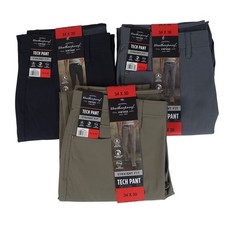 Weatherproof Vintage Mens Tech Pant 3-Pack Straight Fit 34x30 Black Gray Tan NEW
