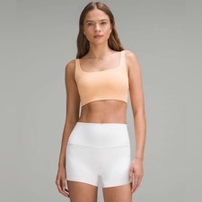 Lululemon Bend This Scoop and Square Bra Light Support A-C Cups Peach Color