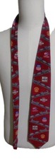 Options BF Red Silk Railroad Themed Necktie Western Pacific Union Pacific 57"