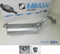 Imasaf Auspuff Mitteltopf+Zub. für Mitsubishi Pajero II 2.5/2.8 TD Kurz BJ 96-00
