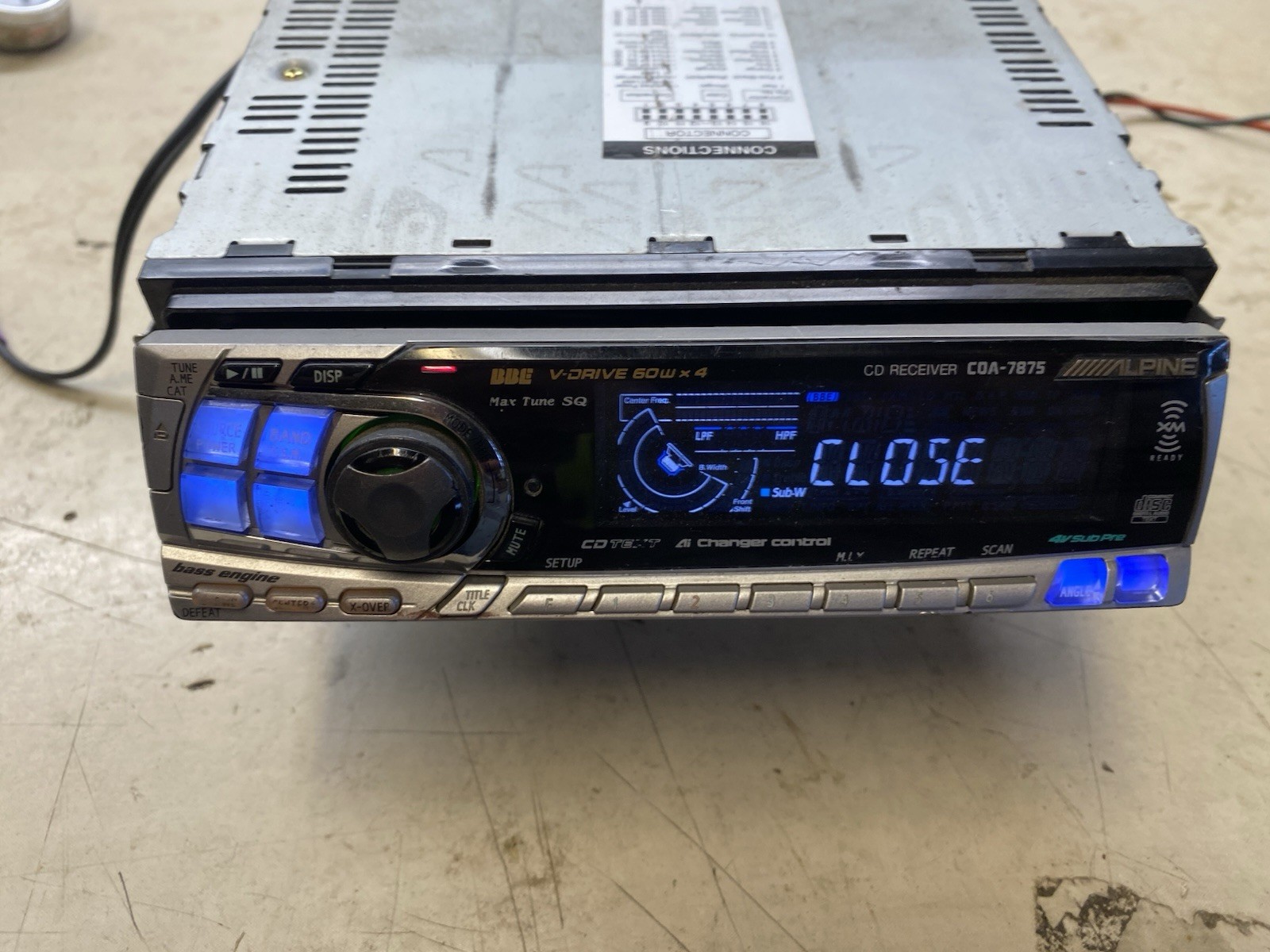 Alpine CDA-7875 CD Player Car Radio Am/FM Stereo Receiver Deck