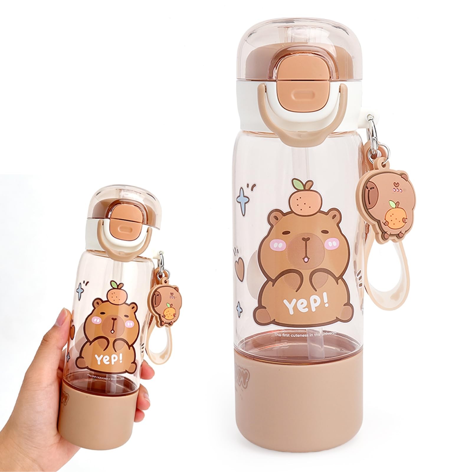 Gourde Capybara 510 ml Sans BPA - Gourde 3 modes anti-fuite
