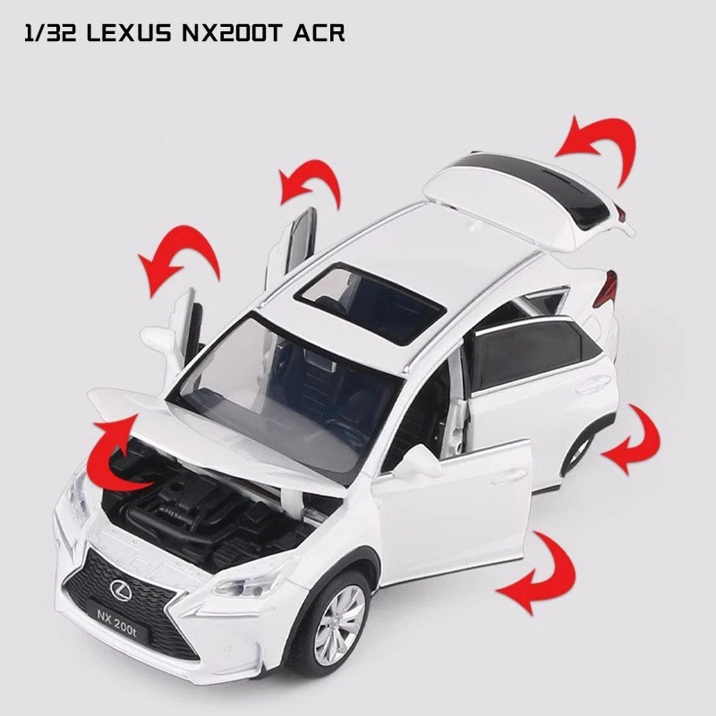 1:32 Lexus NX200T RX350 LX570 SUV Model Car Toy Diecast Collection Vehicle Gifts - Image 4 of 4