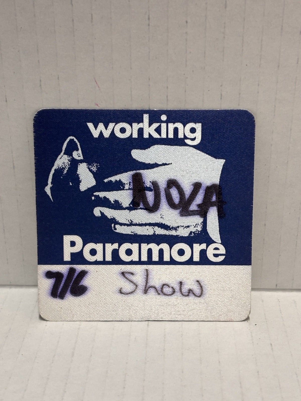 Paramore Band Local Crew Backstage Pass  Concert Memoribilia