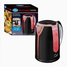 Quest Illuminated Cordless Electric Kettle 1.2L 3000W 360° Base Black