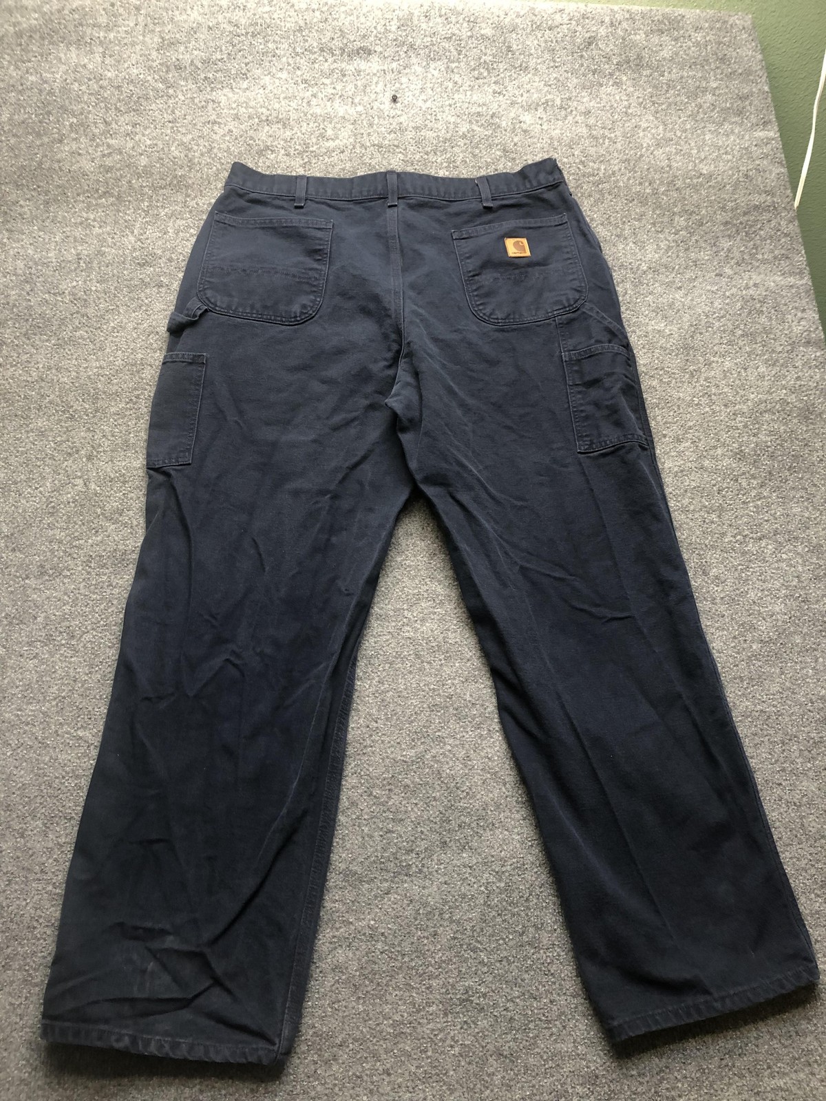 Carhartt B11 Pants Mens 40x32 Blue Canvas Carpenter Workwear Utility Relaxed Fit thumbnail 6