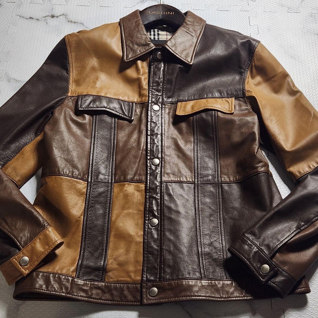 BURBERRY BLACK LABEL Lambskin Patchwork Leather J… - image 2