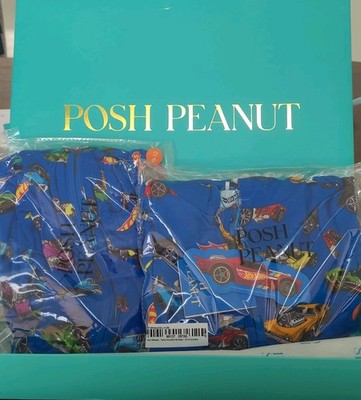 POSH PEANUT  X HOT WHEELS convertible One Piece & Terry Hooded Romper GIFT SET!