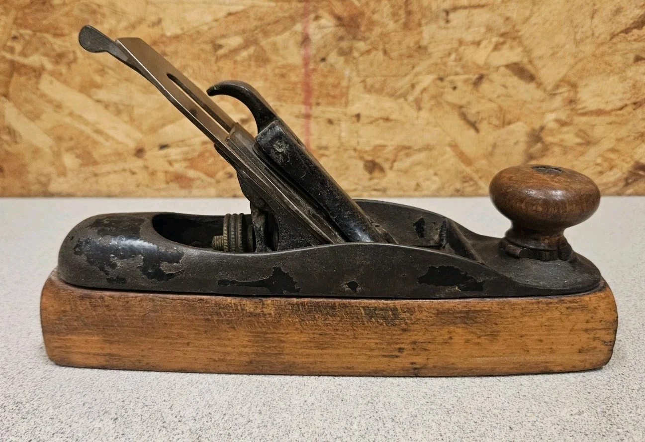 Vintage Birmingham "B" Transitional Hand Plane, Old Woodworking Tool,Pat.1889
