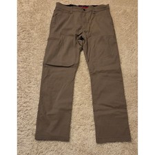 Wrangler All Terrain Gear Utility Pants Men's Size 34x30 Brown Side Zip Pocket