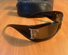Vintage Gianfranco Ferre GF66801 Shield Sunglasses NOS Italy Rhinestone F Box