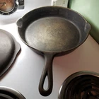 Griswold Cast Iron Skillet No 8 Small Block Logo ERIE PA 704 ~ NICE