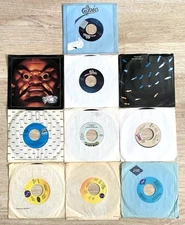 10 Lot 45’s Records 80’s The Cure Trans-x Flock Of Seagulls Soft Cell The Clash