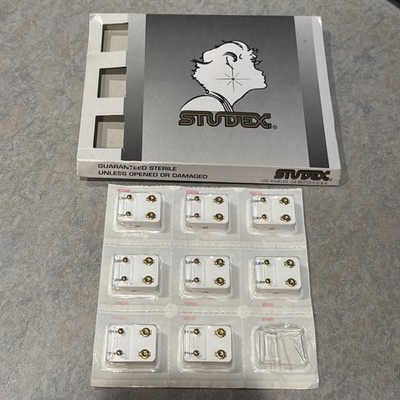 Studex Sterilized Ear Piercing Stud 4MM * Regular * Gold Plated * 11 Pairs R200Y