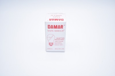 DAMAR SAFE SHIELD 22821A 60W 60A15CL/SS BASE E26 INSIDE CLEAR BULB NEW