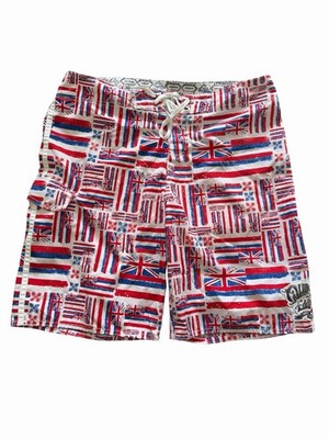 Quiksilver Eddie Aikau Board shorts - Hawaiian Flag RARE PRINT 36